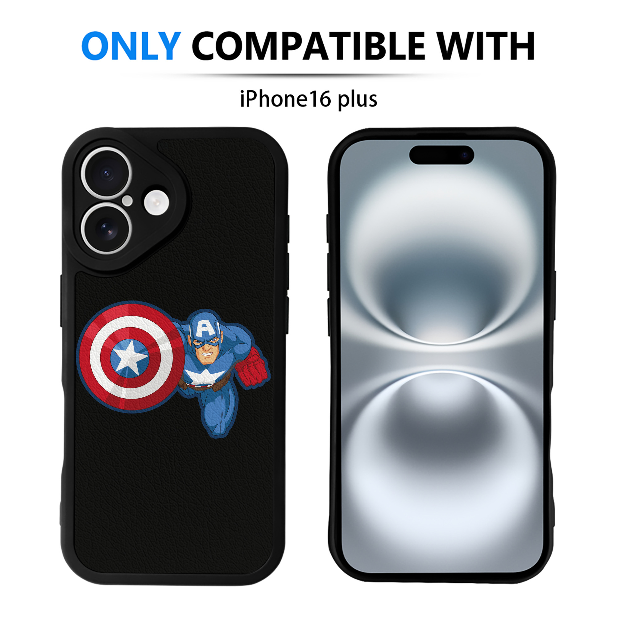 （画像用） アベンジャーズ The Avengers 【iPhone 16シリーズ対応】シリコンスマホケース（レザー調） 材質：シリコン